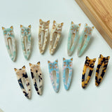 2 PCS Cat Shape Hair Clips Multicolor Acrylic Hair Accessories