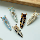 2 PCS Cat Shape Hair Clips Multicolor Acrylic Hair Accessories