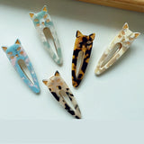 2 PCS Cat Shape Hair Clips Multicolor Acrylic Hair Accessories