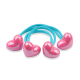 2 PCS Girls' Acrylic Love HairBand Elastic Curly Hair Rope