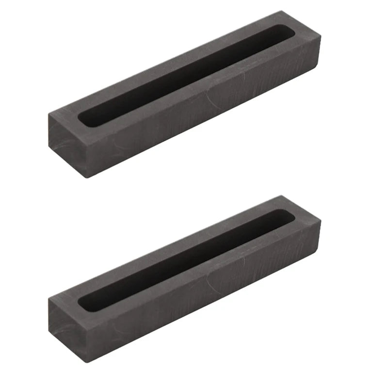 2 PCS Graphite Ingot Mold for Silver Copper Brass Casting 3.1X0.3X0.3Inch