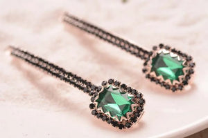 (2 PCS/LOTS) Crystal Hair Accessories Geometry Hair Clip Women Hair Jewelry