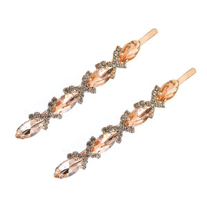 (2 PCS/LOTS) Colorful Crystal Hair Clip Women Hairpins Accessories