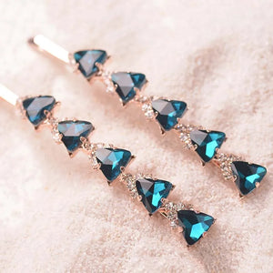 Fancy Triangle Crystal Hair Clip Rhinestone Hairpin Women Accessories