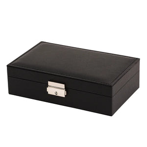 Leather Jewelry Storage Box Travel Organizer Portable Accessory Carry Case