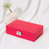 Leather Jewelry Storage Box Travel Organizer Portable Accessory Carry Case