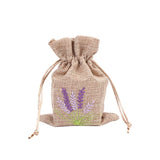 Embroidered Drawstring Gift Bag with Lavender Dried Flower Fragrance