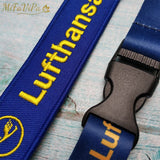 2 PCS Lufthansa Porte-clefs Keychains Neck Strap Sleutelhanger