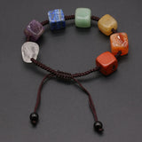 2 PCS 7 Chakras Reiki Stone Beaded Bracelets Couple Gift Boys Girls