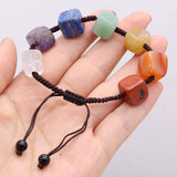 2 PCS 7 Chakras Reiki Stone Beaded Bracelets Couple Gift Boys Girls