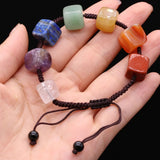 2 PCS 7 Chakras Reiki Stone Beaded Bracelets Couple Gift Boys Girls