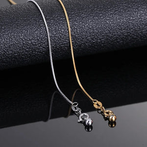 2 PCS Stainless Steel Snake Chain Women Necklaces For Necklace Making Pendant