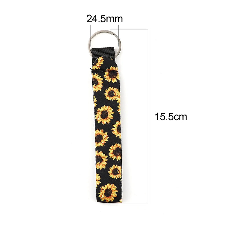 Colorful Claw Neoprene Keychain & Keyring, Sun & Circle Design