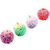2 Pack 3D Rose Ball Candle Mold Soap Mold DIY Candle Making Silicone Mold