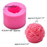 2 Pack 3D Rose Ball Candle Mold Soap Mold DIY Candle Making Silicone Mold