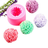 2 Pack 3D Rose Ball Candle Mold Soap Mold DIY Candle Making Silicone Mold
