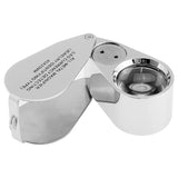 2 Pack 40X Metal Illuminated Jewelry Loupe with LED Light