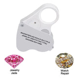 2 Pack Jewelry Loupe,30X 60X Illuminated Eye Loupe Magnifier For Gems Watches