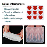 2 Pack Silicone Heart Epoxy Mold for Craft Making