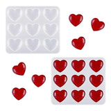 2 Pack Silicone Heart Epoxy Mold for Craft Making