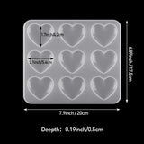 2 Pack Silicone Heart Epoxy Mold for Craft Making