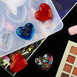 2 Pack Heart Shape Resin Molds Silicone Heart Epoxy Mold for Craft Making