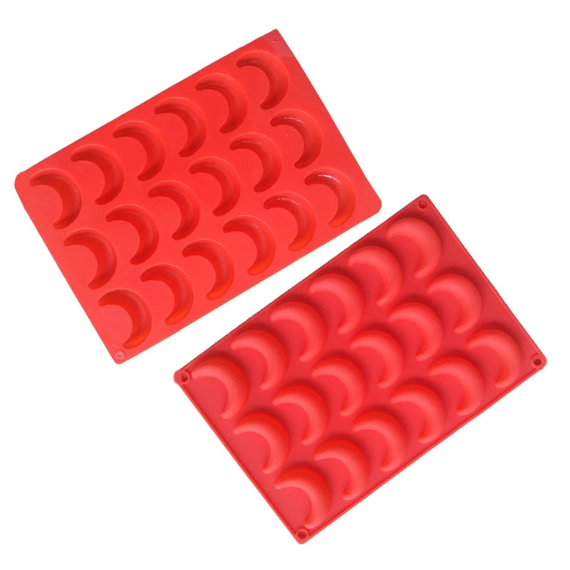 2 Pack Moon Ice Cube Tray Silicone Mold for Chocolate and Resin Casting