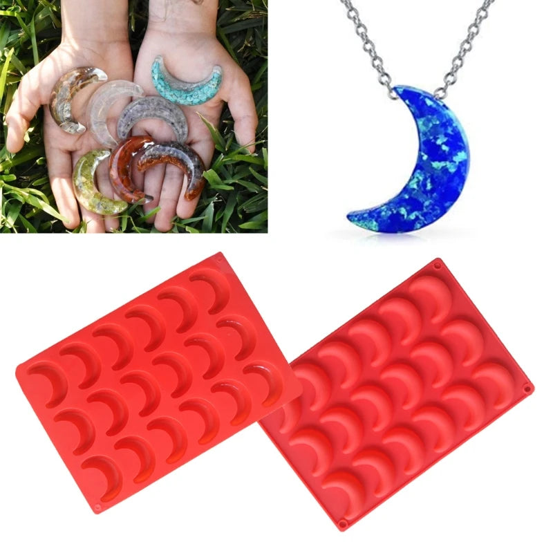 2 Pack Moon Ice Cube Tray Silicone Mold for Cocktails and Beverages