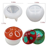 2 Pack Mushroom Jar Resin Mold Halloween Container Silicone Mold