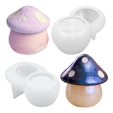 2 Pack Mushroom Jar Resin Mold Halloween Container Silicone Mold