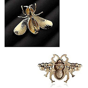 2-Pack Rhinestone Pearl Bee Brooch Pins Honey Bee Pendant Crystal Insect