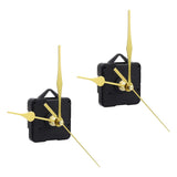 2 Pack Silent Quartz Clock Movement Long Shaft Replacement Kit (Gold)