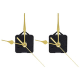 2 Pack Silent Quartz Clock Movement Long Shaft Replacement Kit (Gold)