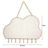 2 Pack Wall Hanging Jewelry Storage Rack with Hooks Mesh Jewelry Stand