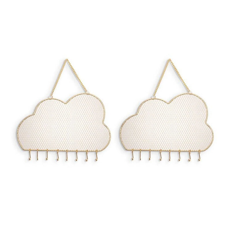 2 Pack Wall Hanging Jewelry Storage Organizer with Hooks