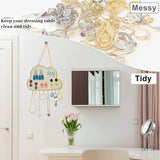 2 Pack Wall Hanging Jewelry Storage Organizer with Hooks