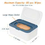 2 Pack Wipes Dispenser, Refillable Wipe Container, Non-Slip, Keeps Wipes Fresh