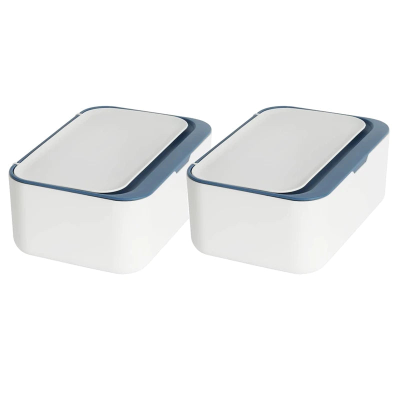 2 Pack Wipes Dispenser, Refillable Wipe Container, Non-Slip, Keeps Wipes Fresh