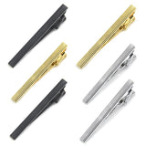 2 Packs Striped Tie Clip Necktie Wedding Party Stainless Steel Ties Bar