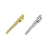 2 Packs Striped Tie Clip Necktie Wedding Party Stainless Steel Ties Bar