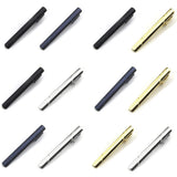 Men's Twill Stripe Tie Clip for Wedding Business, 6CM Necktie Clips