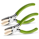 2 Packs Nylon Nose Pliers Double Nylon Jaw Pliers Carbon Steel Jewelry Pliers