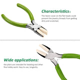 2 Packs Nylon Nose Pliers Double Nylon Jaw Pliers Carbon Steel Jewelry Pliers