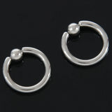 2 Pair Stainless Steel Captive Bead Ear Rings Hoop BCR Studs Piercing