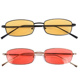 Rectangle Small Retro Shades Sunglasses Women Men S8004