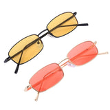 Rectangle Small Retro Shades Sunglasses Women Men S8004