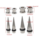 2 Pairs 1g 7mm and 9mm Steel Ear Eyelets Tapers Tunnels Stretching Kit