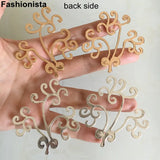 Brass Tree Ornament 52x59mm Silver Metal Filigree Branch - Set of 4