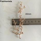 Large Filigree Tree Ornament 40x110mm Silver Brass Tree Branch With Needles