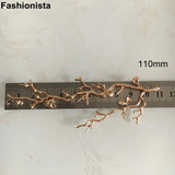 Large Filigree Tree Ornament 40x110mm Silver Brass Tree Branch With Needles